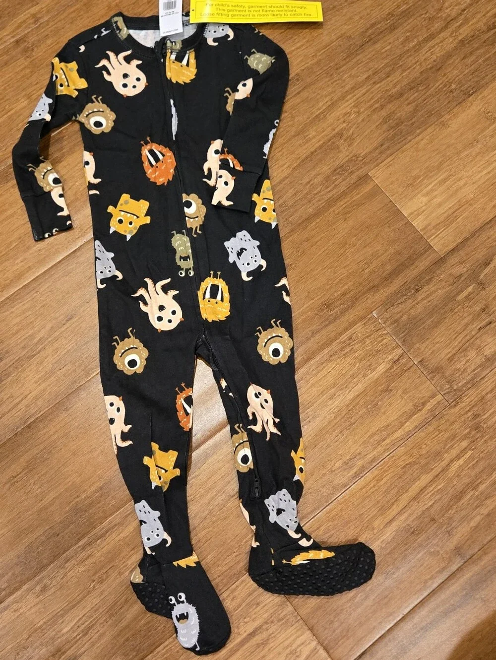 Old Navy Baby Toddler Monster Zipper Footie Bodysuit Pajamas